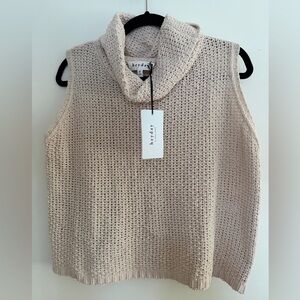 NWT heyday Cream Knit Sleeveless Turtleneck Sweater. Size M. Soft Lightweight